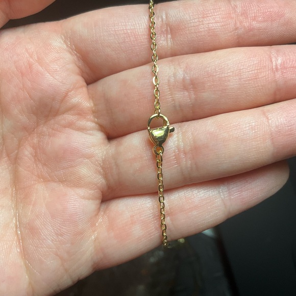 Art Deco Necklace Sapphire Blue Crystal Pendant Gold Amulet CZ Crystal Evil Eye - Picture 5 of 6